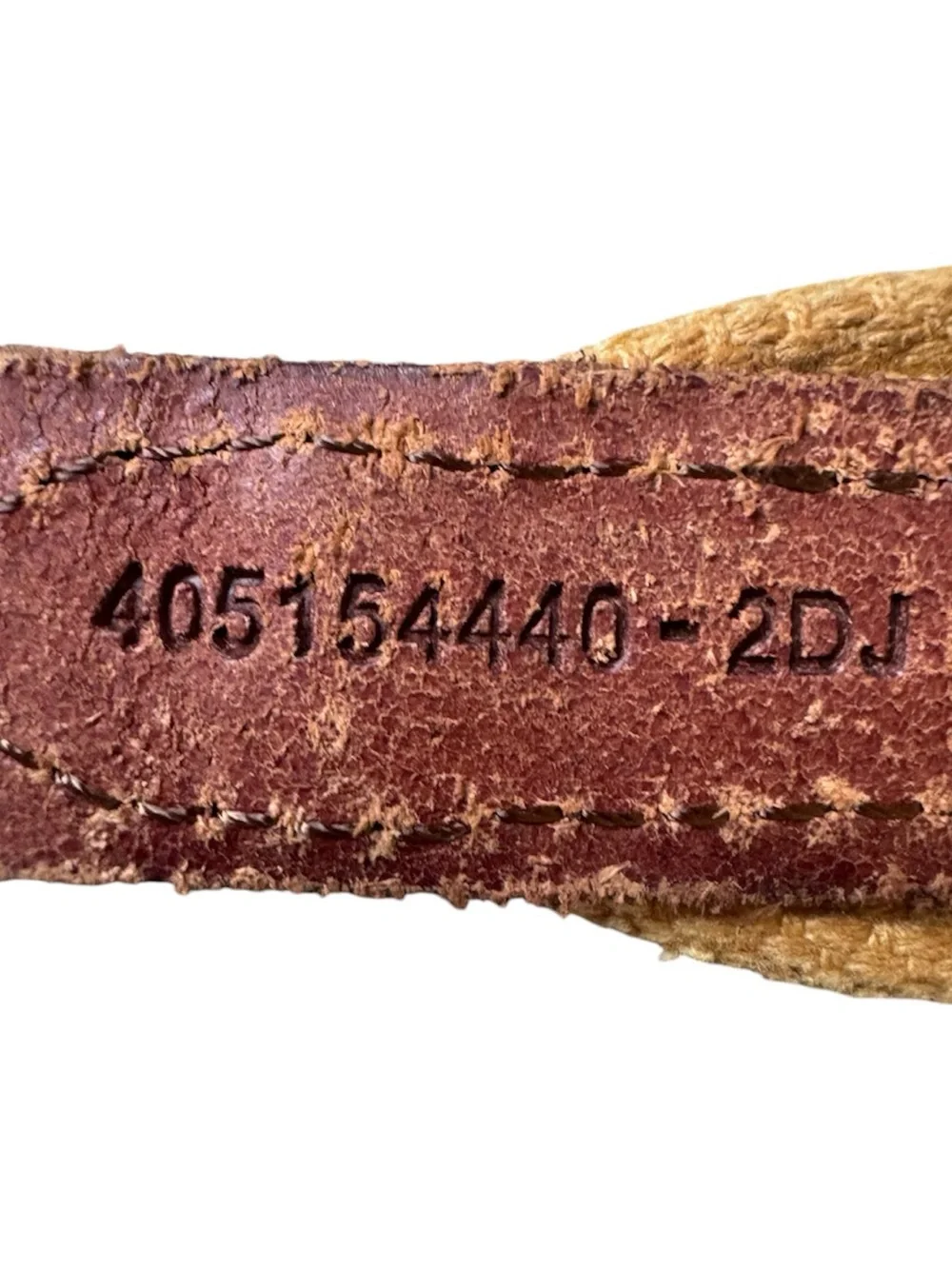 Polo Ralph Lauren Mens Vintage Brown Leather Tan Stretch Belt Size 34/85 RL Logo